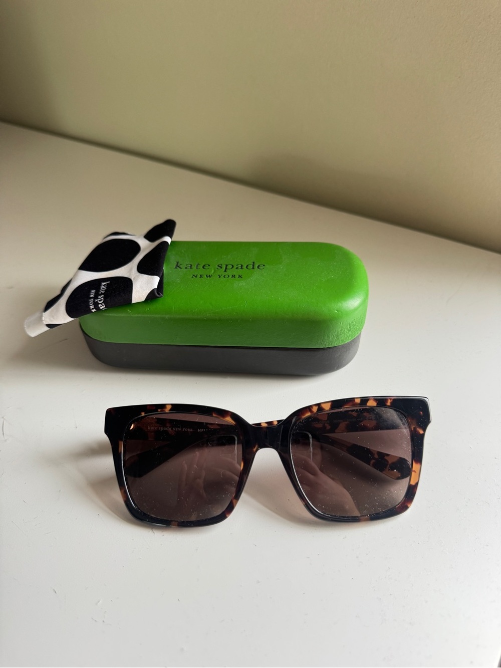 Kate Spade Tortoise Square Sunglasses - Brown Lenses